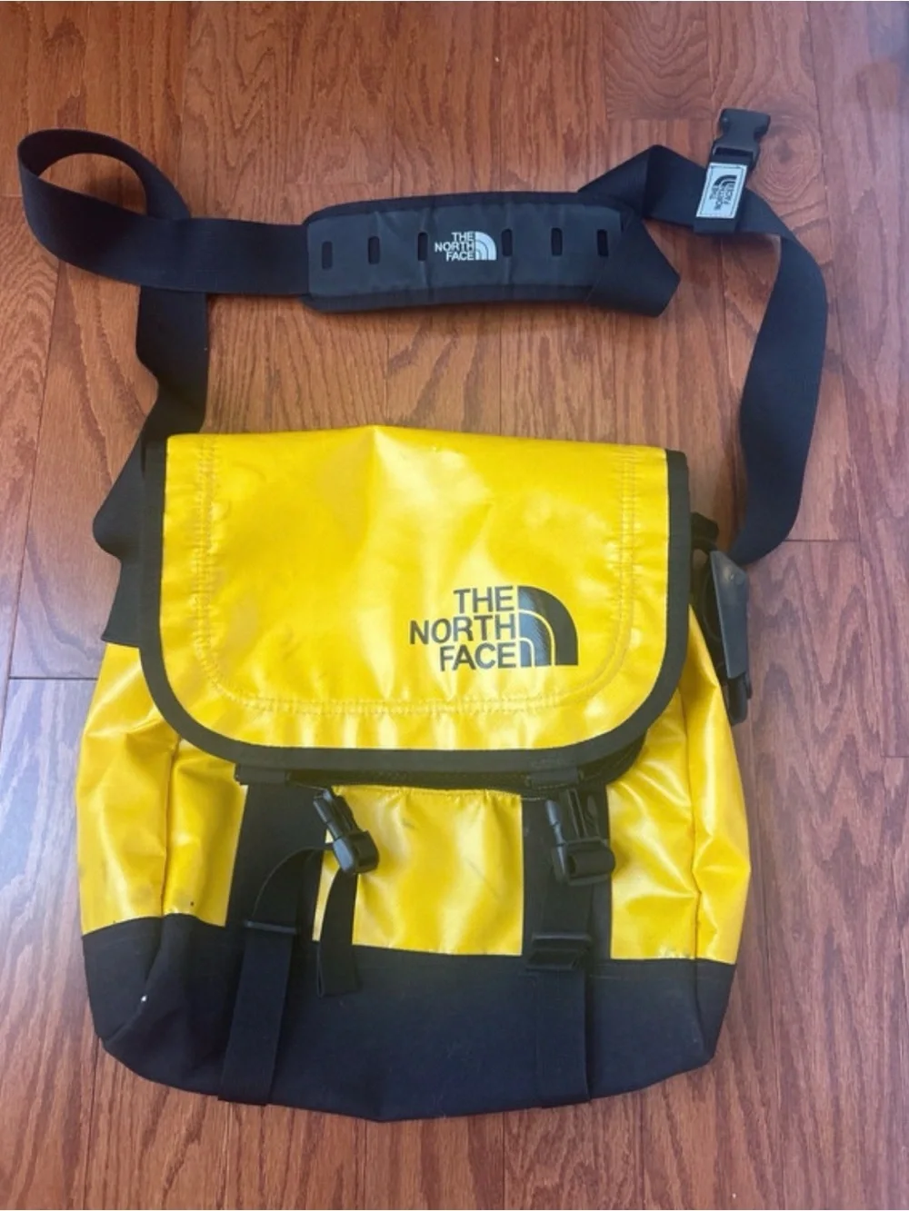 The North Face Yellow and Black Messenger Bag